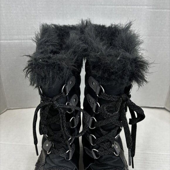 Sorel Joan of Arctic Winter Boots Womens Size 5 Black Snow Faux Fur Waterproof - Picture 13 of 13
